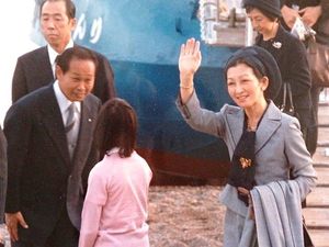 現上皇后美智子様のご乗船時の様子（昭和55年）