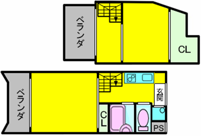 FIVE TWO【906】【メゾネット(1K)】