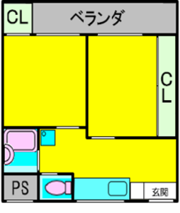 エレガンス5【202】【2DK】