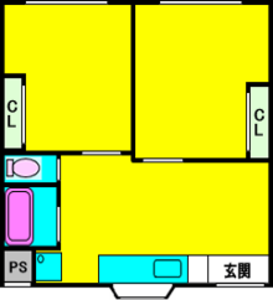 エレガンス5【305】【2DK】