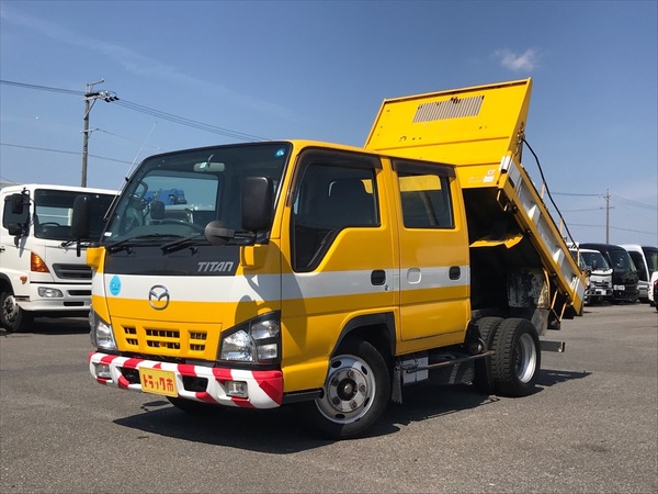 H18年☆Wキャブダンプ 6人乗り 2t 全低床 コボレーン付き 3方開