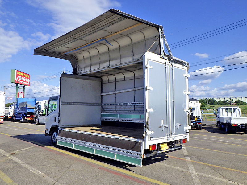 日産 アトラス 電動幌ウイング ワイド ロング リア観音扉 ETC 2t AT！｜中古トラック在庫詳細｜株式会社ヤナギサワ自動車販売