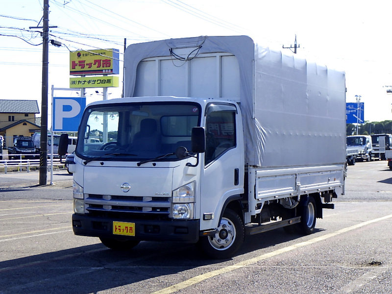 日産 アトラス 電動幌ウイング ワイド ロング リア観音扉 ETC 2t AT！｜中古トラック在庫詳細｜株式会社ヤナギサワ自動車販売