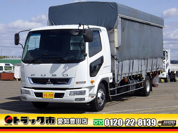 三菱ふそう ファイター 平アルミB 幌カーテン 雨どい 570×標準 5方開 3.3t 6MT