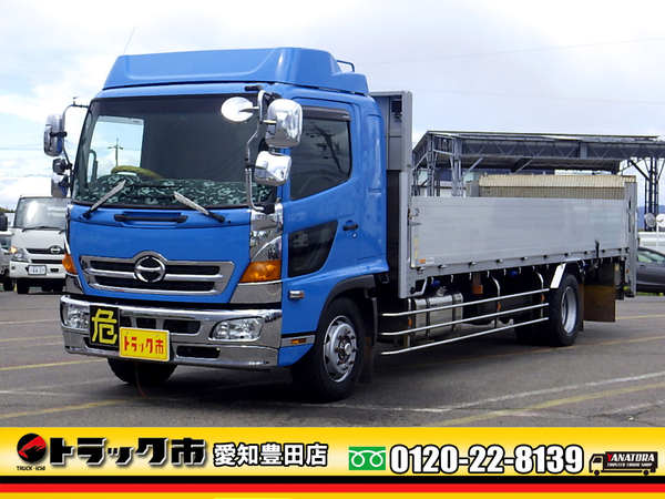 日野 レンジャー 平アルミB 増t 垂直ゲート ベット 260PS 床鉄板 7.7t 6MT