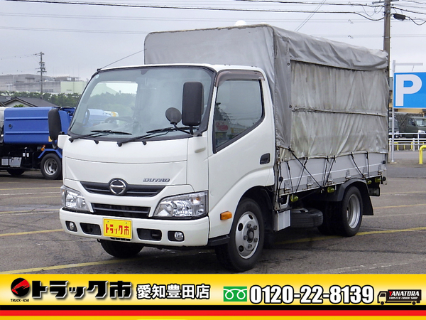日野 デュトロ 平 アルミB 幌カーテン 10尺 低床 Bカメラ ETC2.0 2t AT