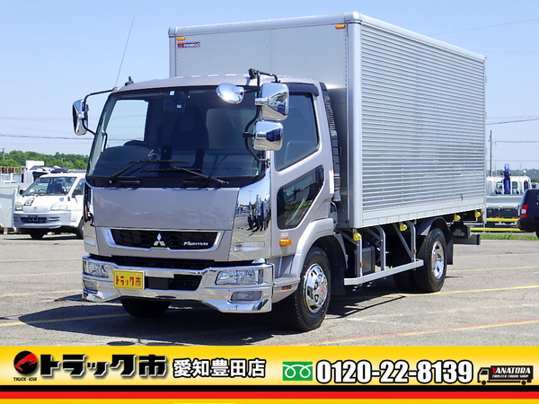三菱ふそう ファイター アルミバン 3.55t リア3枚観音扉 ジョロダーレール4列