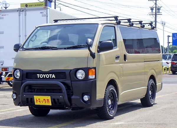 トヨタ ハイエースバン スーパーGL 特別仕様 ダークプライム 丸目 ベッドキット ナビ Bカメ ドラレコ ETC2.0 両パワスラ スマートキー 1t AT