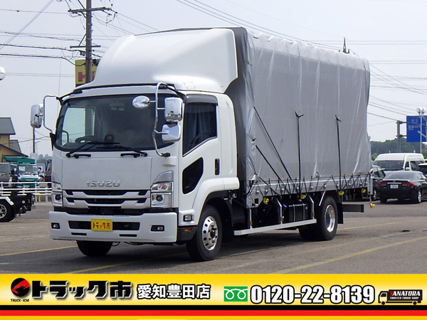 いすゞ フォワード 平 アルミB アコーディオン幌 530×標準 衝突軽減 3.45t 6MT