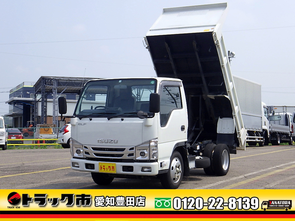 いすゞ エルフ 土砂ダンプ 全低床 強化 3方開 プリクラ LEDヘッド 2t AT