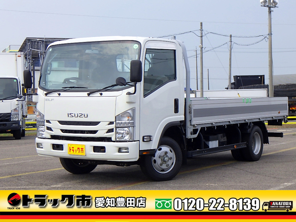 いすゞ エルフ 平 アルミB ワイド ロング 全低床 4WD 衝突軽減 1.9t 5MT