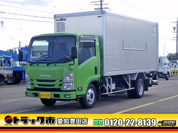 いすゞ エルフ アルミバン 2t 格納式PG付 リアシャッター ドラレコ 6MT