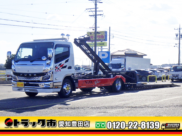 三菱ふそう キャンター 1台積キャリアカー カスタムG ナビTV Bカメラ 2.9t AT