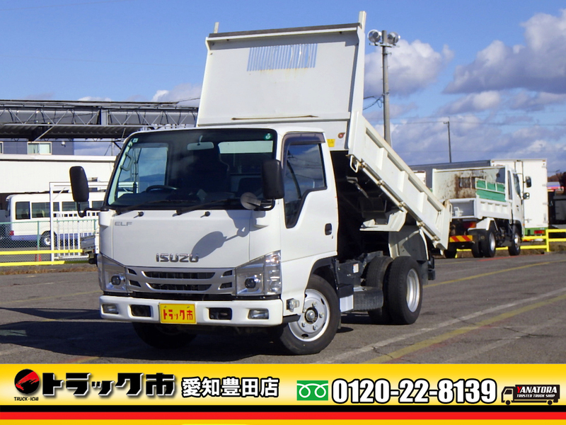 いすゞ エルフ ダンプ 新明和 全低床 標準 10尺 3方開 坂道補助 3t 6MT