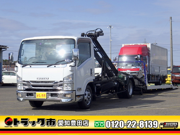 いすゞ エルフ 1台積車両運搬車 フラトップZERO ラジコン ナビTV 3t AT