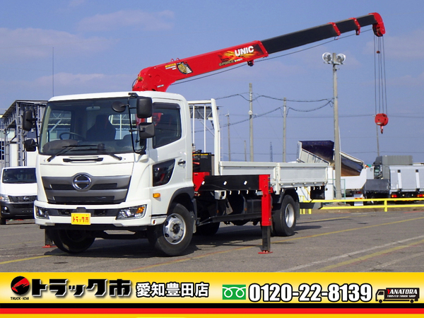 日野 レンジャー 4段クレーン ラジコン 差し違い拡幅アウトリガー 2.3t 6MT