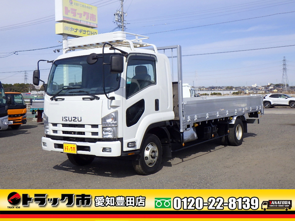 いすゞ フォワード 平ボディ アルミブロック 3.75t ベッド付き 530ボディ