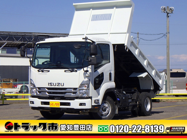 いすゞ フォワード 土砂ダンプ 新明和 標準 中間ピン 衝突軽減 ETC 3.6t 6MT