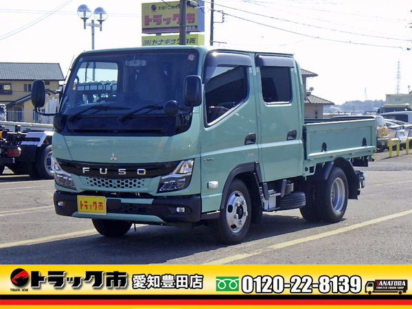三菱ふそう キャンター Wキャブ 平ボディ 2t 荷台枠ステンレス補強 4ナンバー