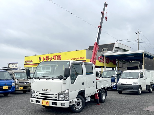 1.7トンWキャブ　簡易4段クレーン　ナビTV　バックモニター　AT　４ナンバー
