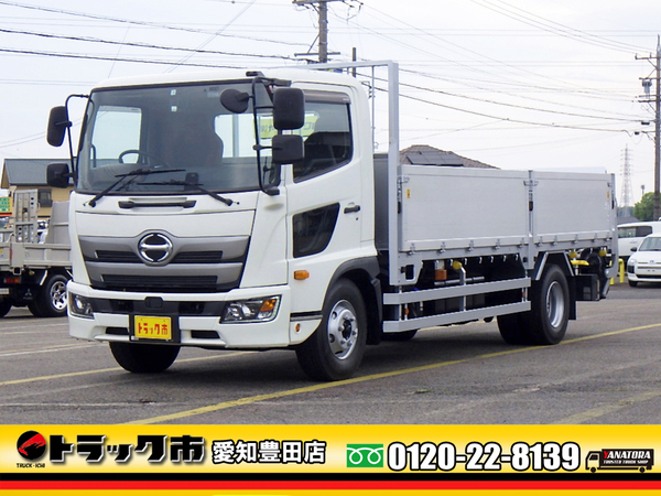 日野 レンジャー 平 アルミB 増ｔ アーム式ゲート 4方開 荷台床鉄板 5.8t