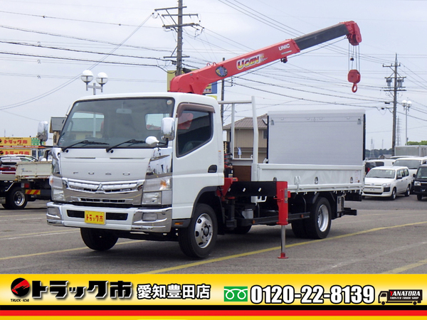 三菱ふそう キャンター ユニック 4段クレーン 平 ワイド 超ロング PG 3.25t 5MT