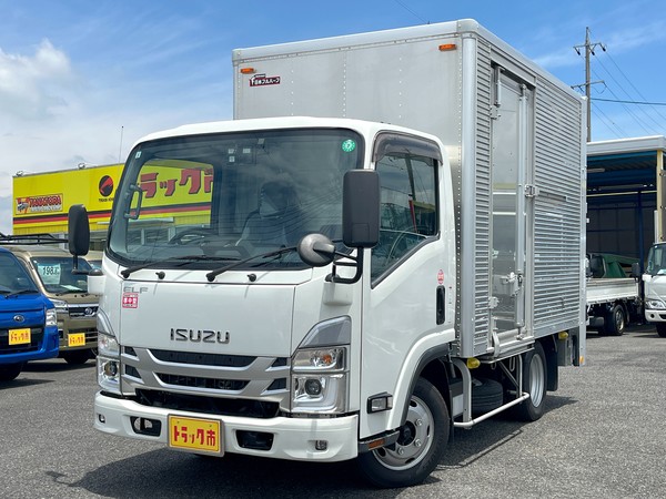 ２トンアルミバン跳ね上げゲート　サイドドア　軽減ブレーキ　ナビ　バックモニター　AT車