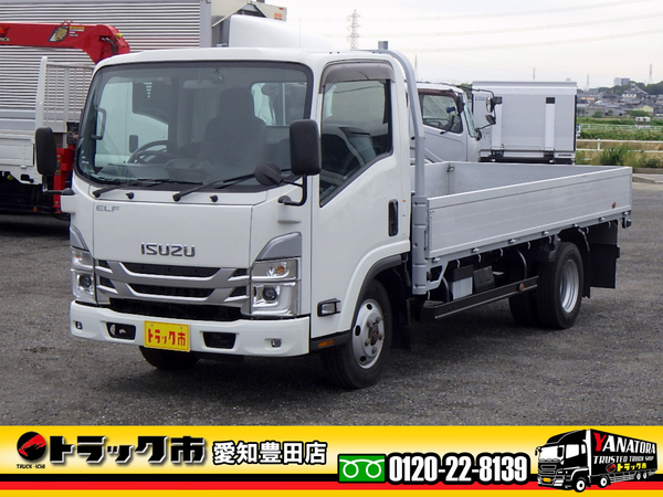 いすゞ エルフ 平ボディ アルミブロック 4WD ハイキャブ ロング 1.9t
