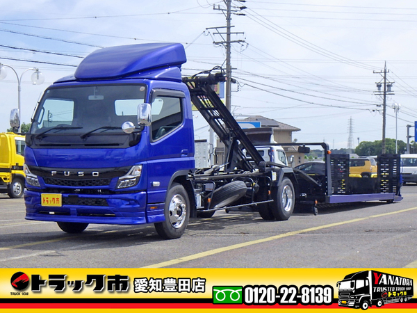 三菱ふそう キャンター 1台積みキャリアカー 3.2t フルフラット エアロパーツ