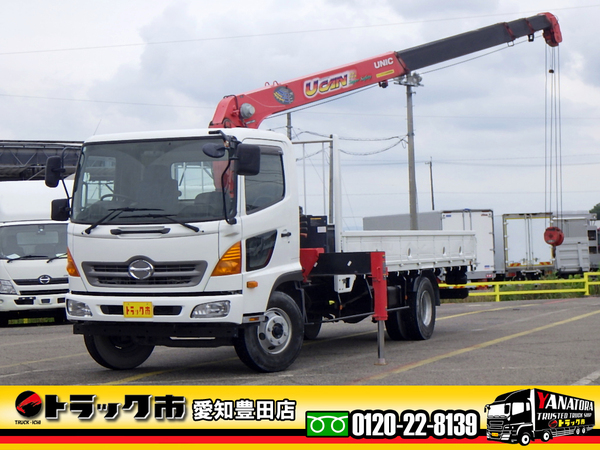日野 レンジャー 4段クレーン 平 ラジコン フックイン 2.93t吊 2.65t 6MT