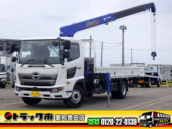 日野 レンジャー 4段クレーン付平 ラジコン フックイン 2.93t吊 2.5t 6MT