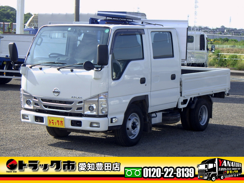 日産 アトラス Wキャブ 平ボディ 低床 1.55t エルフOEM車 総重量5t未満