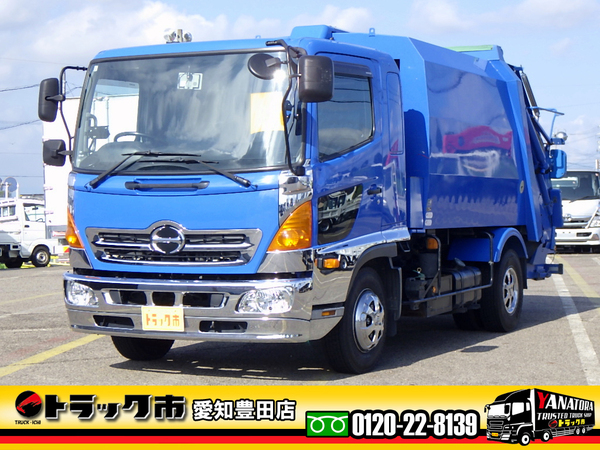 日野 レンジャー 塵芥車 プレス式 ベッド 連続スイッチ 7.5立米 1.95t