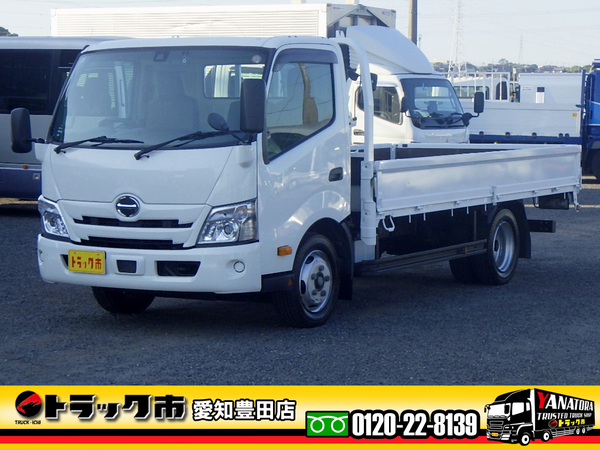 日野 デュトロ 平ボディ ワイドロング 2t 全低床 荷台フック3対 6MT