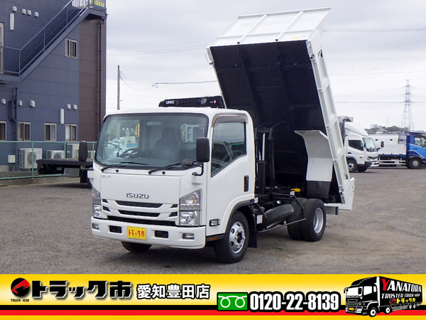いすゞ エルフ 土砂ダンプ 4t ワイドキャブ 総重量8t未満 6MT 三方開